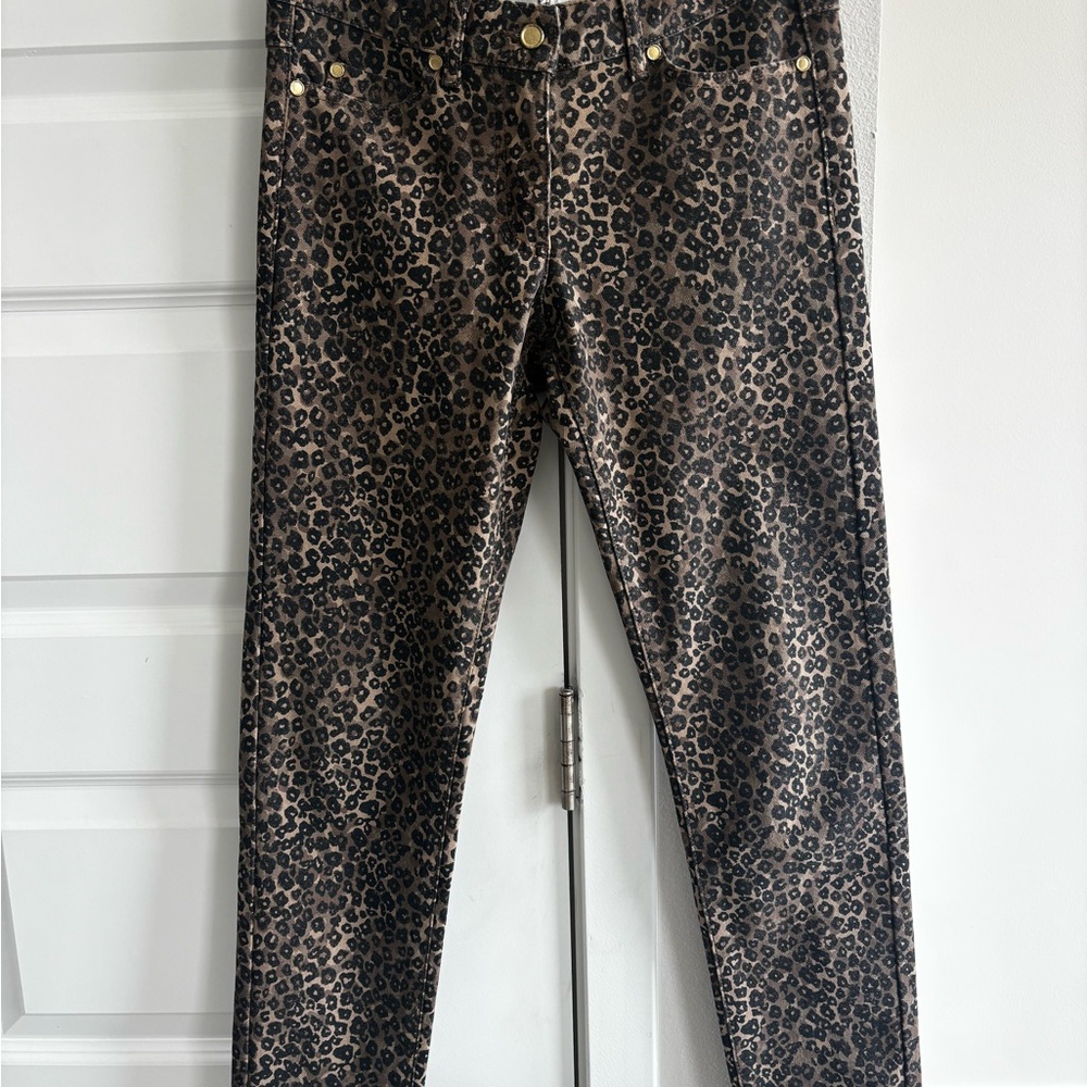 J. McLaughlin Leopard Print Skinny Jeans - Brown and Black